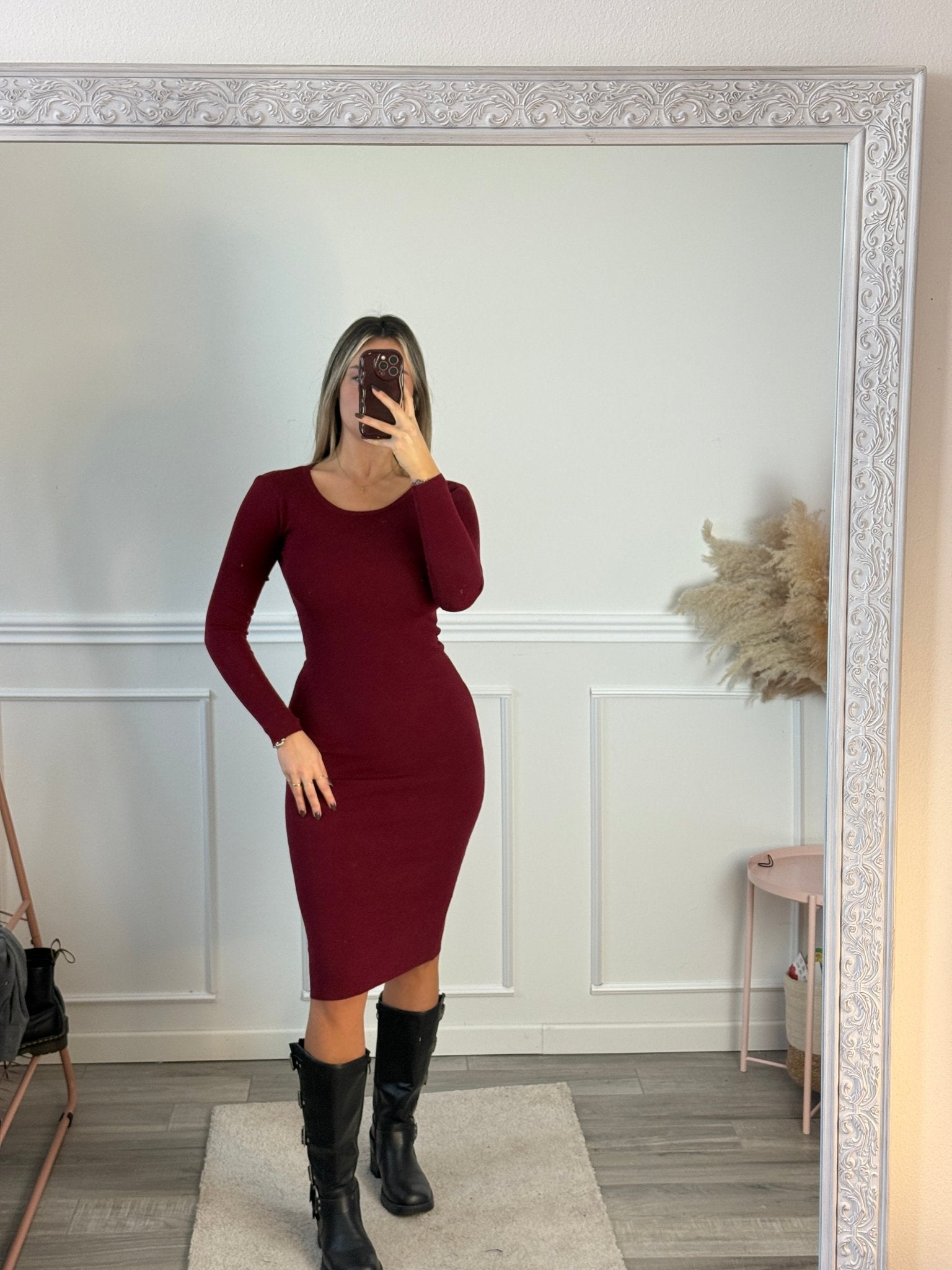 Vestito lungo girocollo in maglia - Follie by Alice