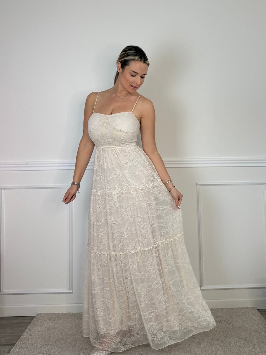 Vestito lungo in pizzo GRACE