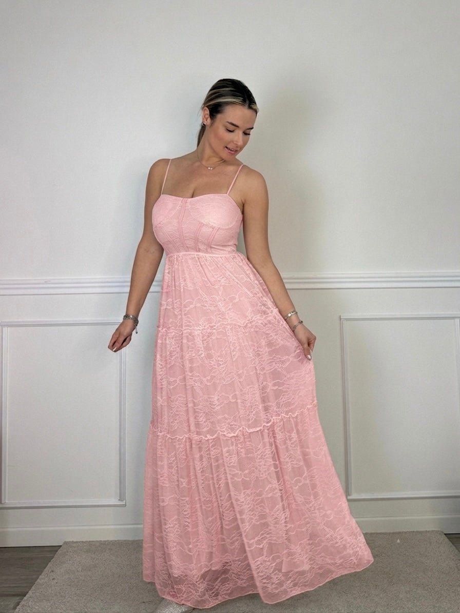 Vestito lungo in pizzo GRACE - Follie by Alice