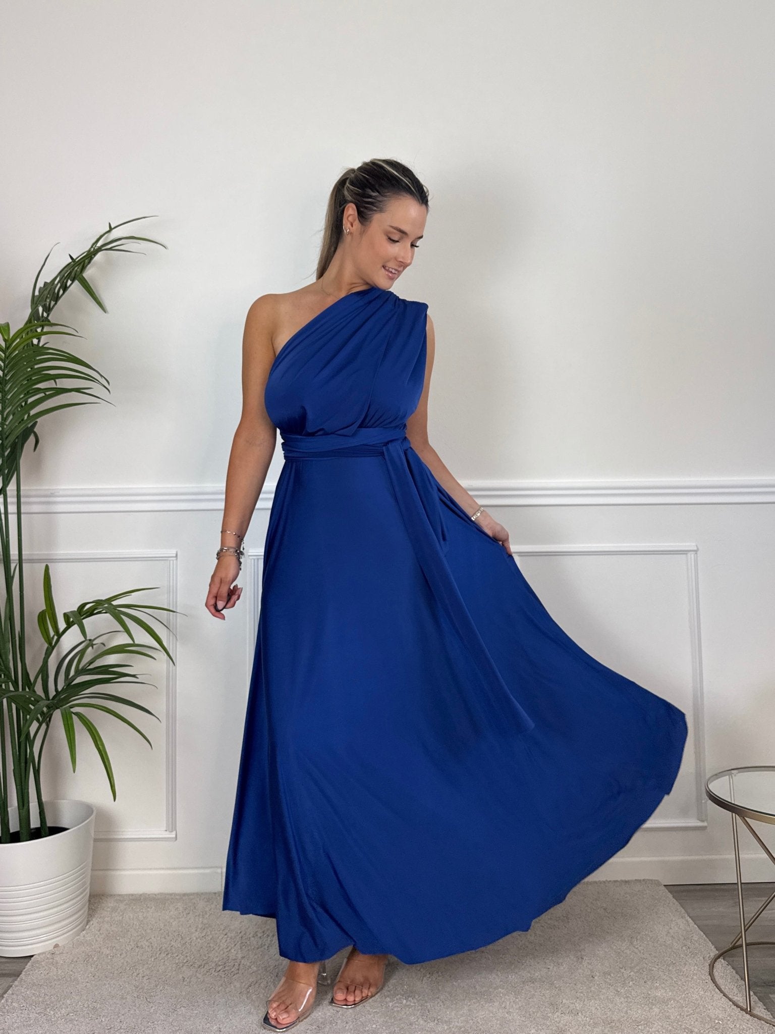Vestito lungo in raso con nastri INFINITY - Follie by Alice