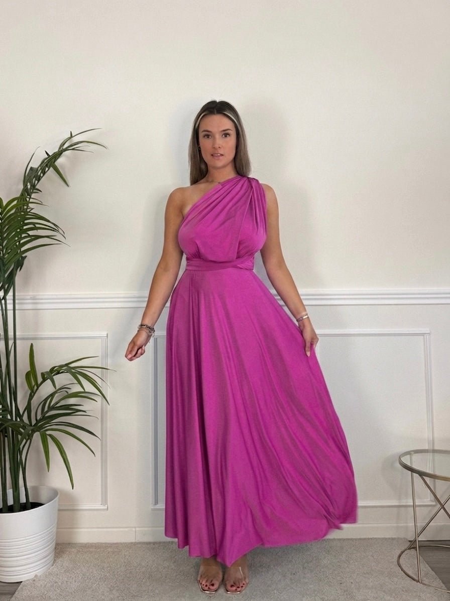 Vestito lungo in raso con nastri INFINITY - Follie by Alice