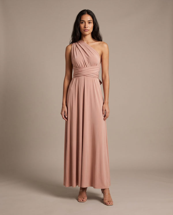 Vestito lungo in raso con nastri INFINITY - Follie by Alice