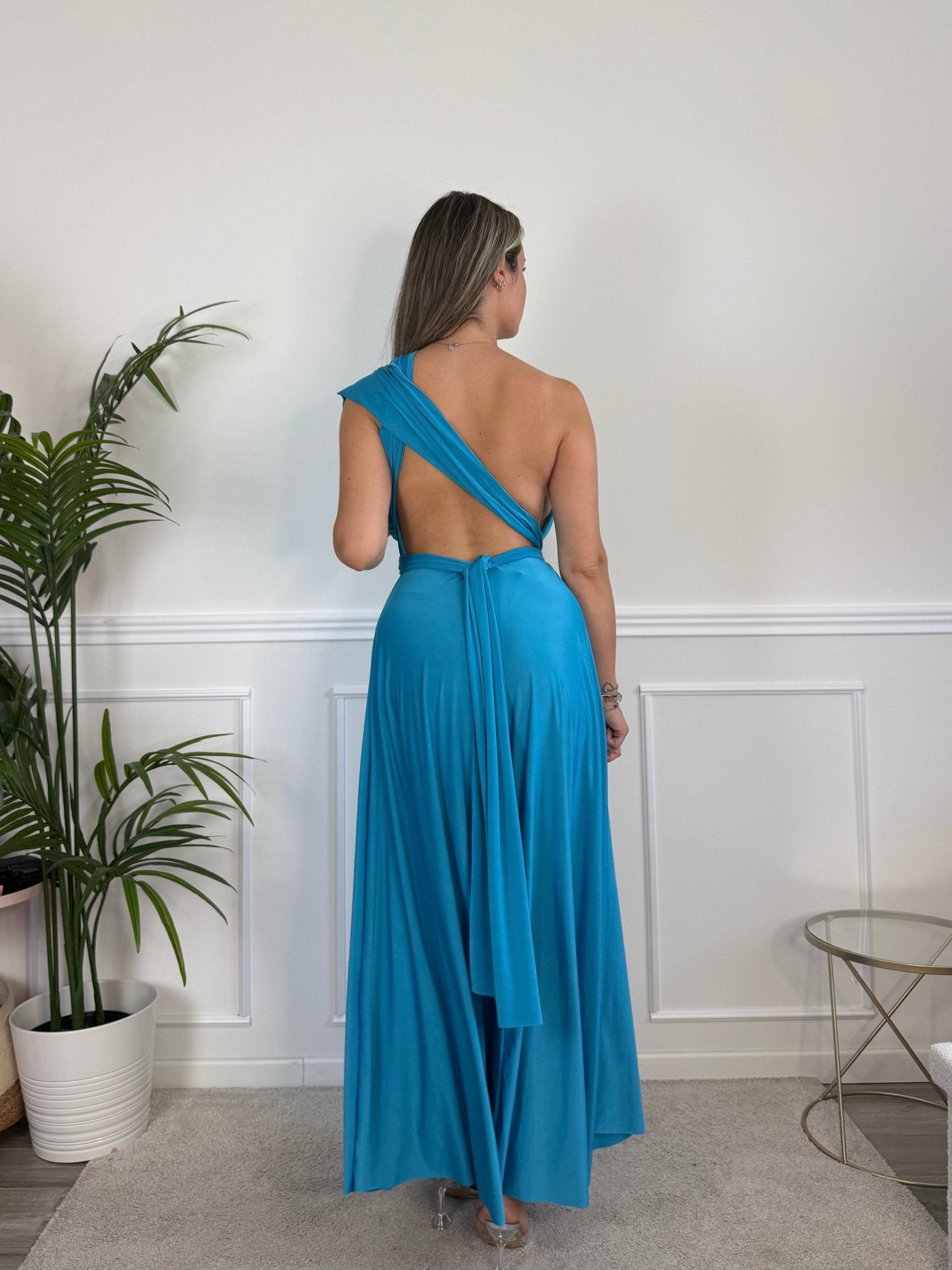 Vestito lungo in raso con nastri INFINITY - Follie by Alice