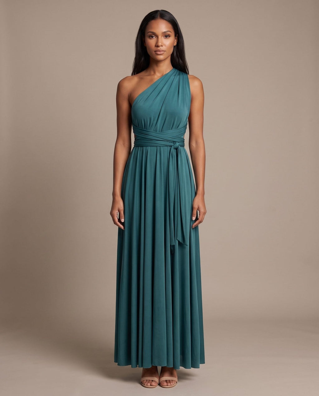 Vestito lungo in raso con nastri INFINITY - Follie by Alice