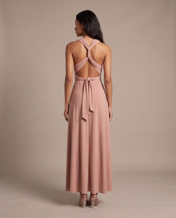 Vestito lungo in raso con nastri INFINITY - Follie by Alice