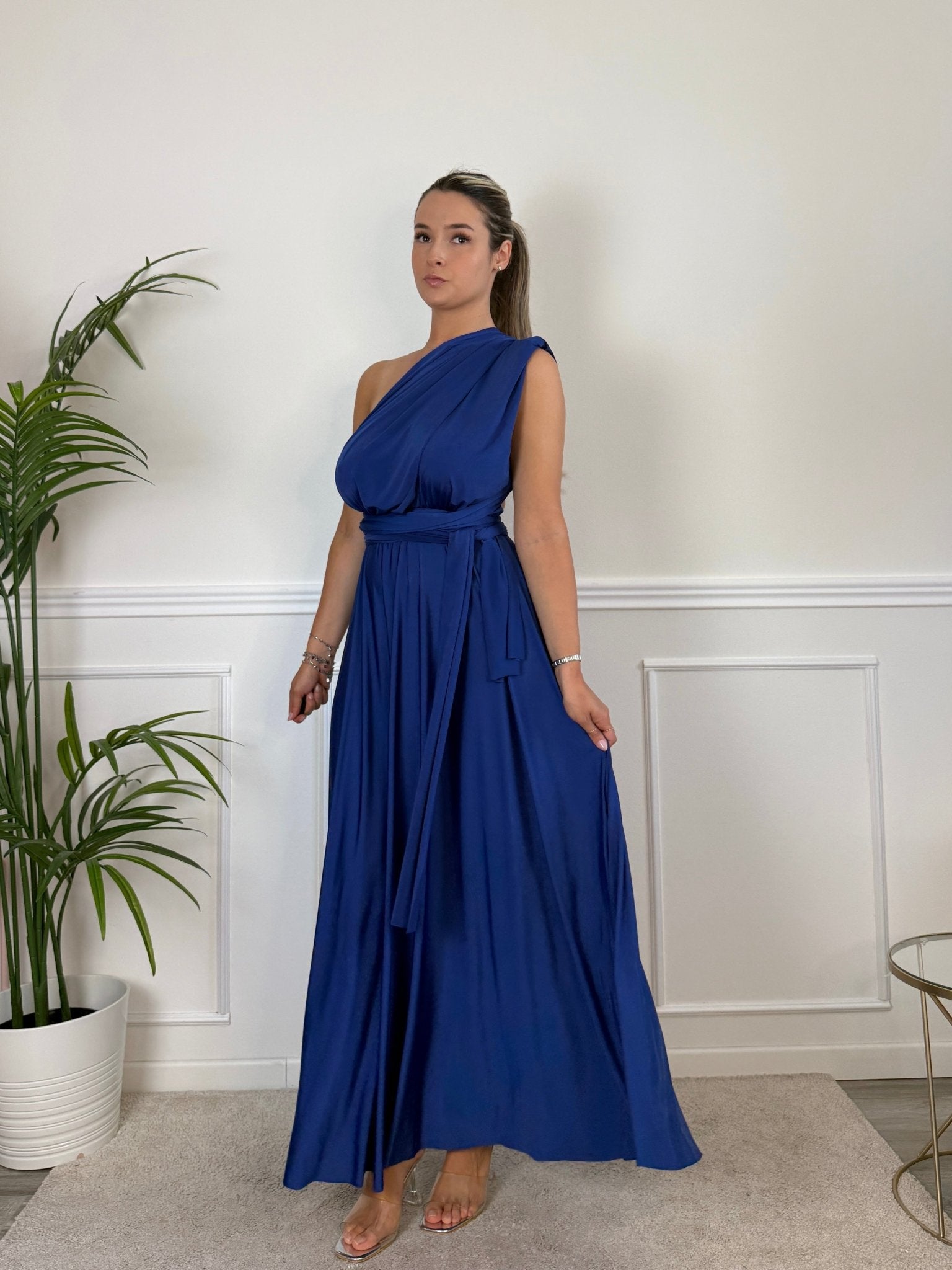 Vestito lungo in raso con nastri INFINITY - Follie by Alice