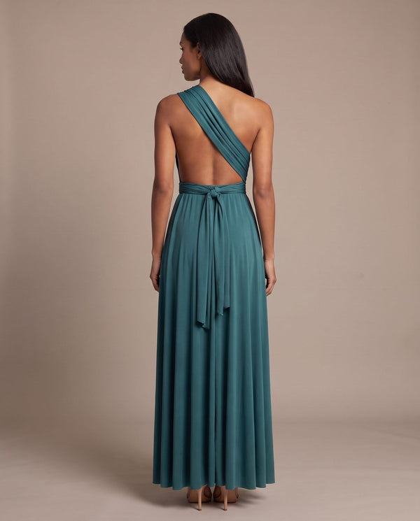 Vestito lungo in raso con nastri INFINITY - Follie by Alice