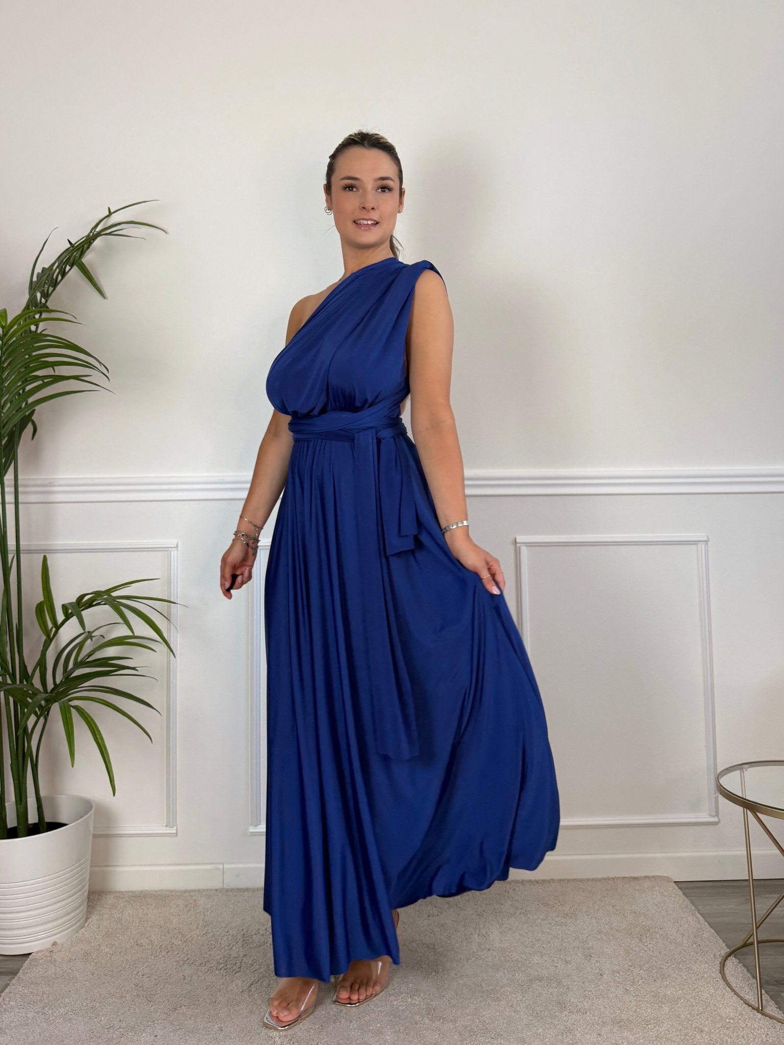 Vestito lungo in raso con nastri INFINITY - Follie by Alice