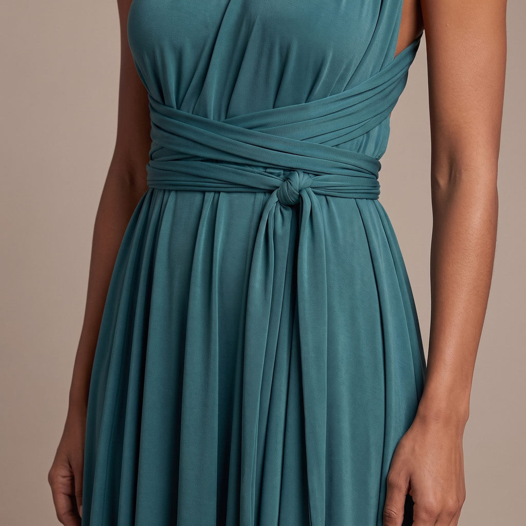 Vestito lungo in raso con nastri INFINITY - Follie by Alice