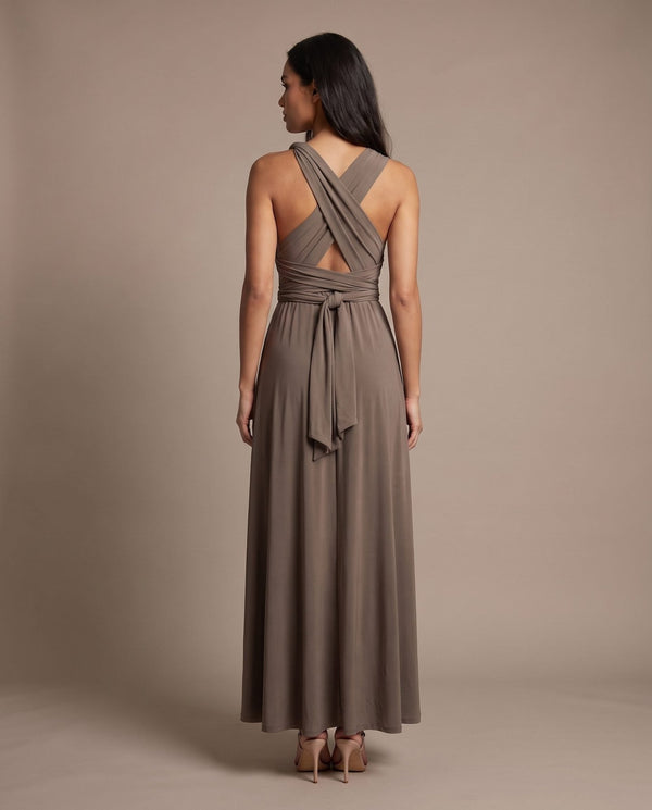 Vestito lungo in raso con nastri INFINITY - Follie by Alice