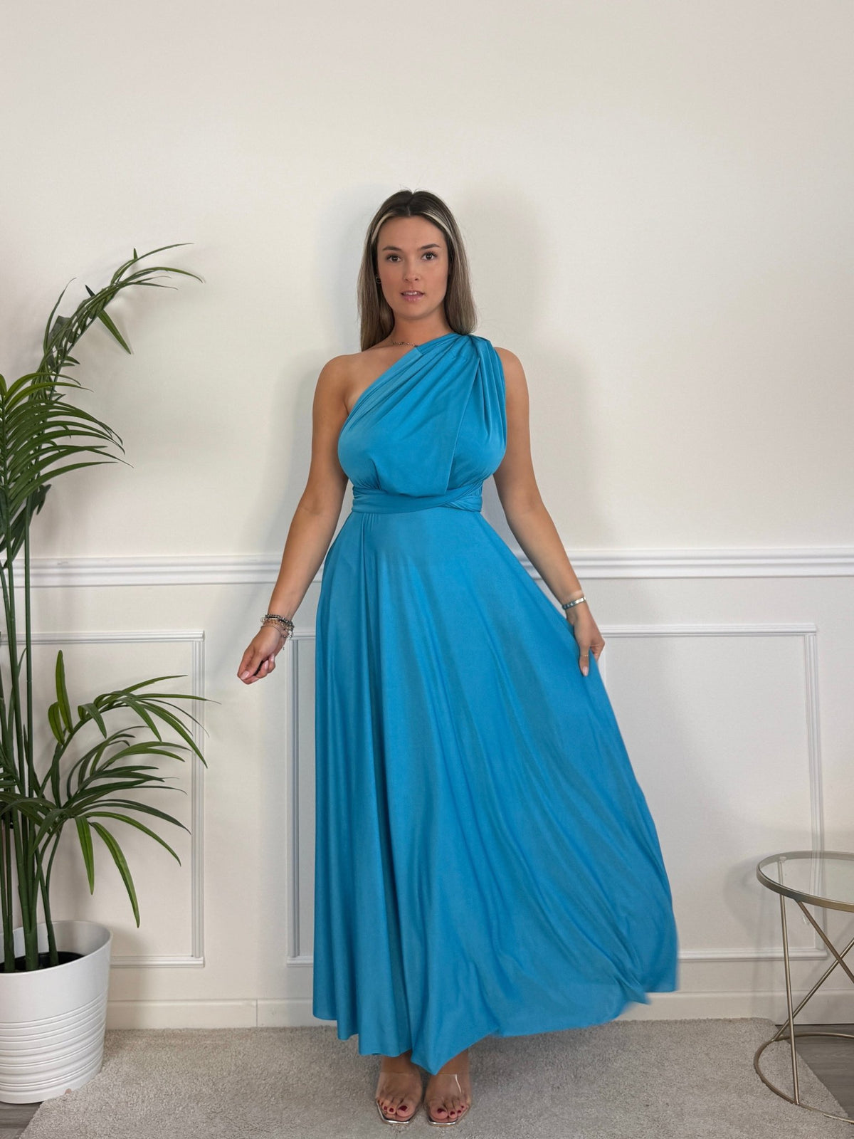 Vestito lungo in raso con nastri INFINITY - Follie by Alice