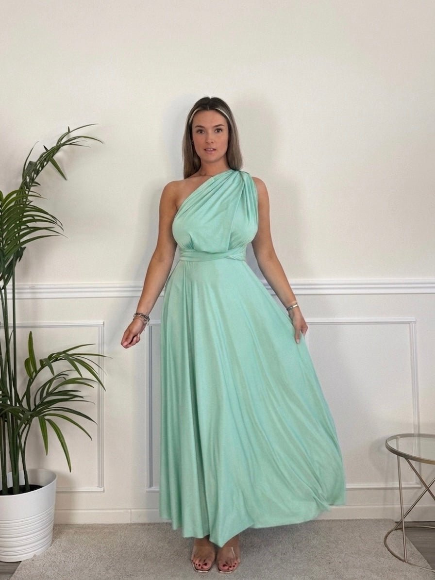 Vestito lungo in raso con nastri INFINITY - Follie by Alice