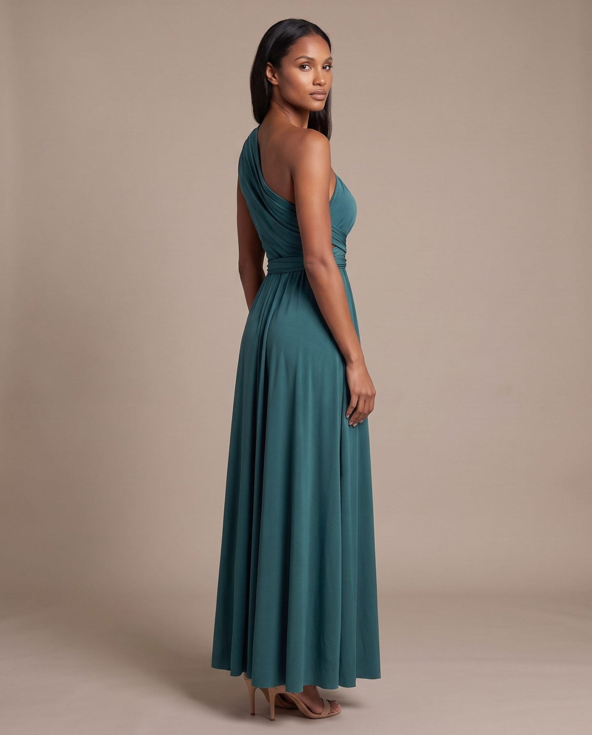 Vestito lungo in raso con nastri INFINITY - Follie by Alice