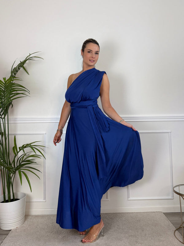 Vestito lungo in raso con nastri INFINITY - Follie by Alice