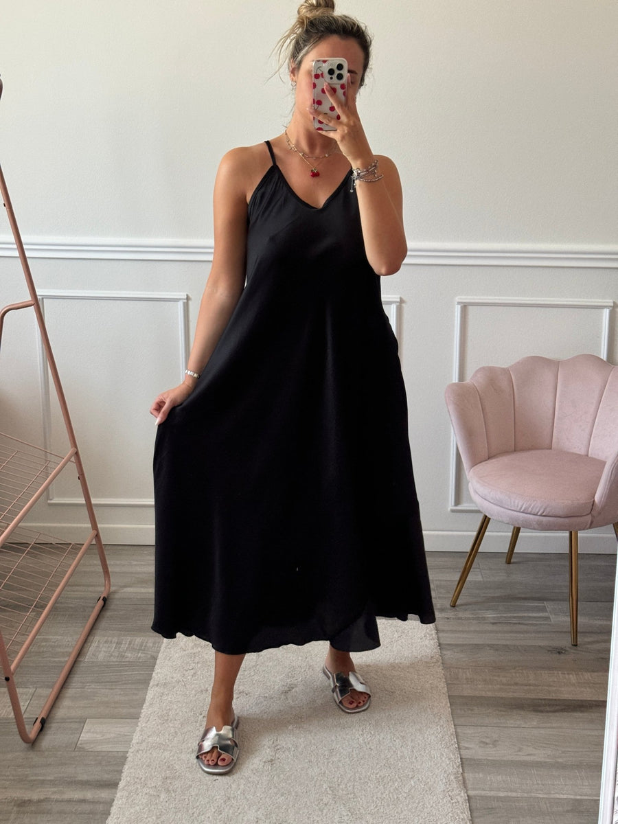 Vestito lungo in raso SILKEN – alternate