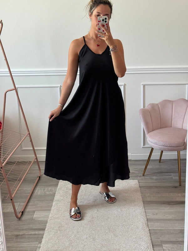 Vestito lungo in raso SILKEN - Follie by Alice