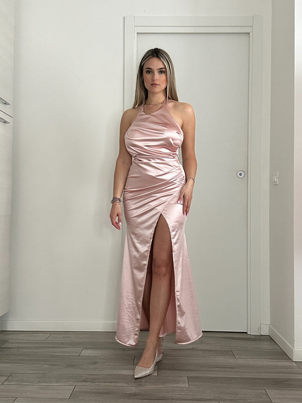 Vestito lungo in raso SELENE - Follie by Alice