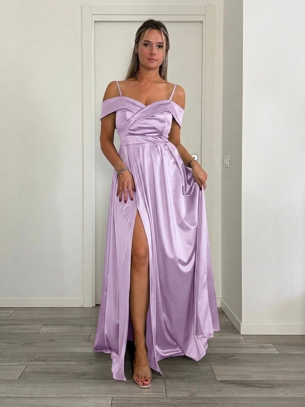 Vestito lungo in raso ELETTRA - Follie by Alice