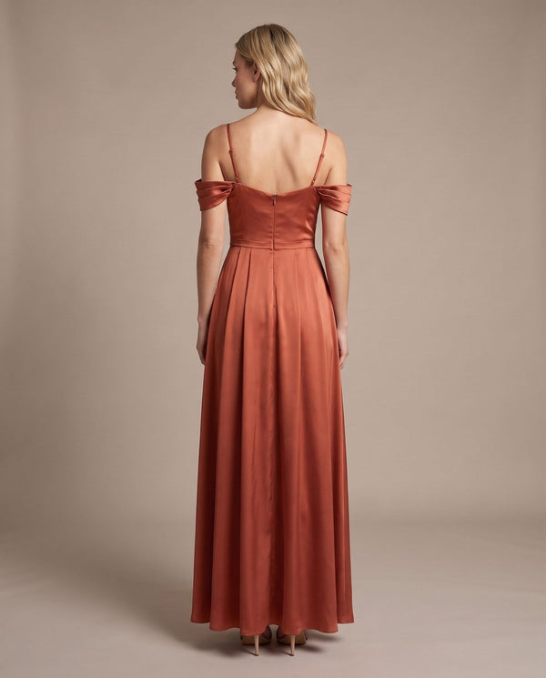 Vestito lungo in raso ELETTRA - Follie by Alice