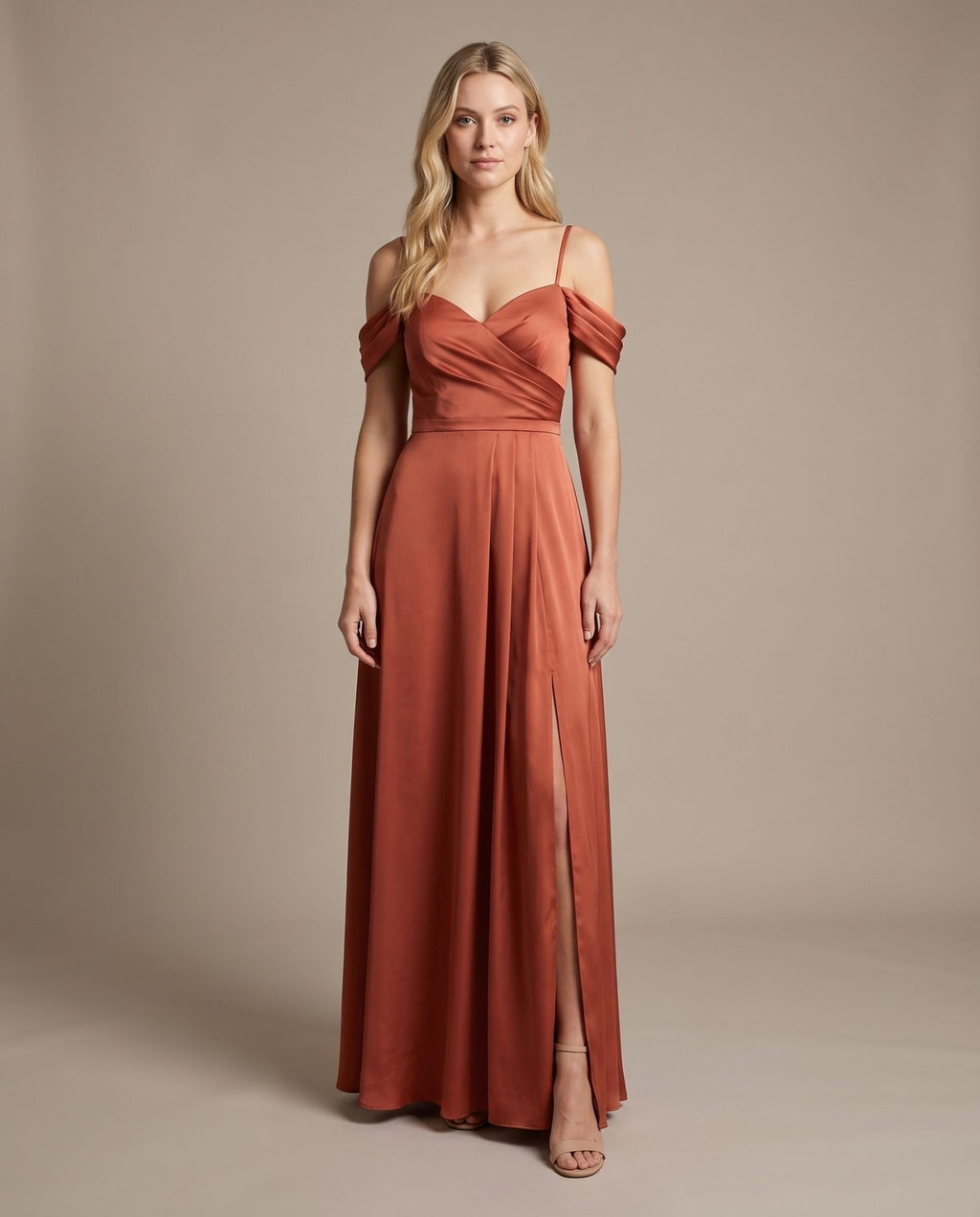 Vestito lungo in raso ELETTRA - Follie by Alice