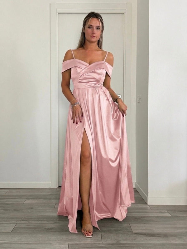 Vestito lungo in raso ELETTRA - Follie by Alice