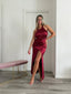 Vestito lungo in raso SELENE - Follie by Alice