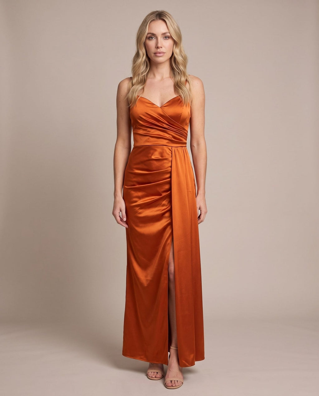 Vestito lungo in raso SOFIA - Follie by Alice