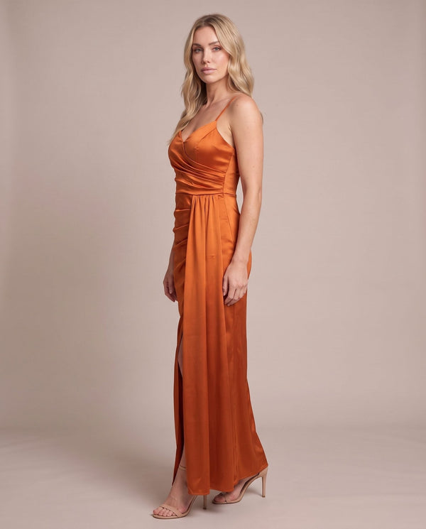 Vestito lungo in raso SOFIA - Follie by Alice