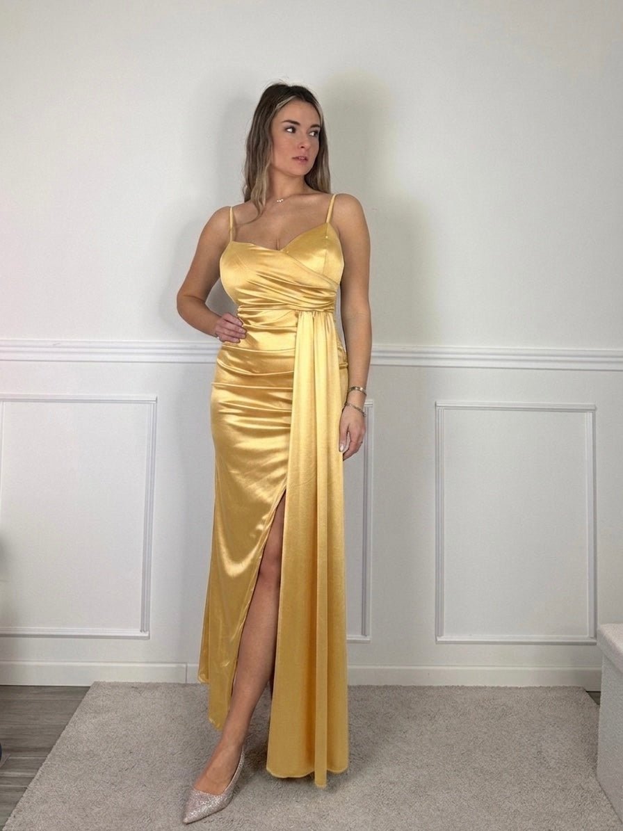 Vestito lungo in raso SOFIA - Follie by Alice