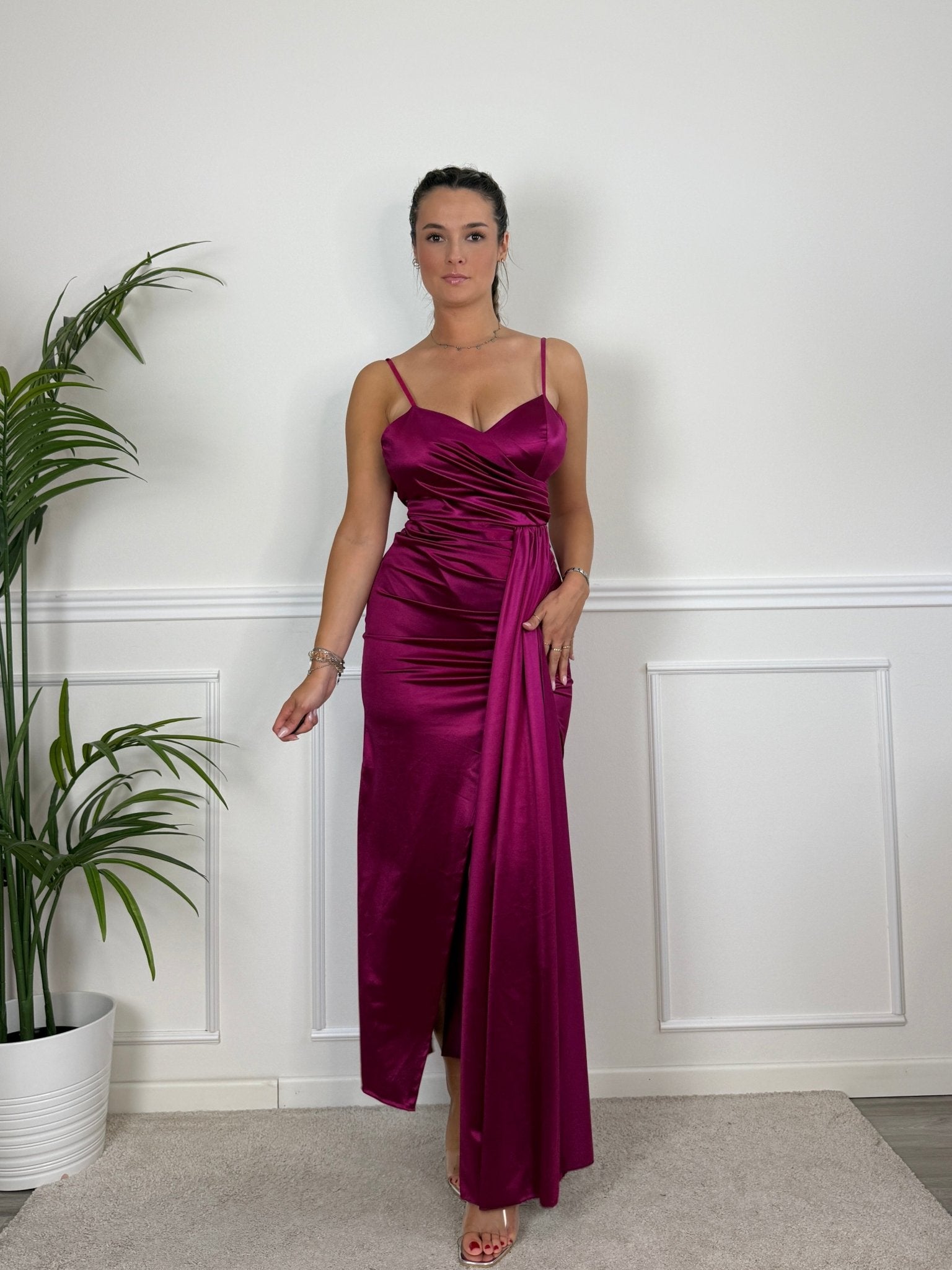 Vestito lungo in raso SOFIA - Follie by Alice