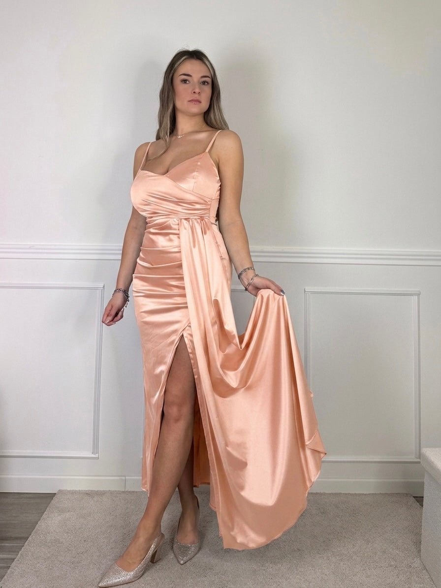 Vestito lungo in raso SOFIA - Follie by Alice