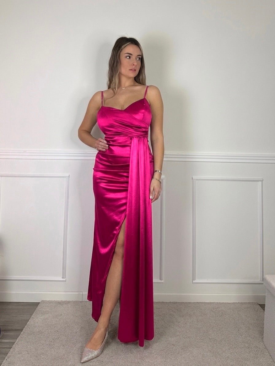 Vestito lungo in raso SOFIA - Follie by Alice