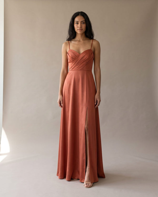 Vestito lungo in raso VELOUR - Follie by Alice