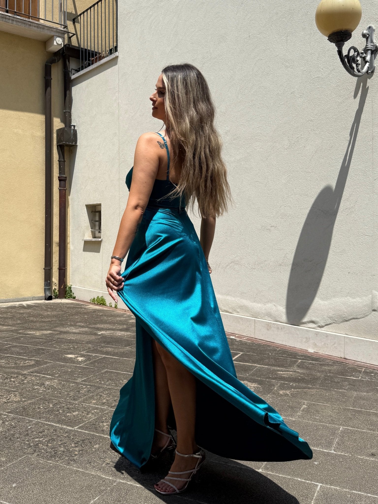Vestito lungo in raso VELOUR - Follie by Alice