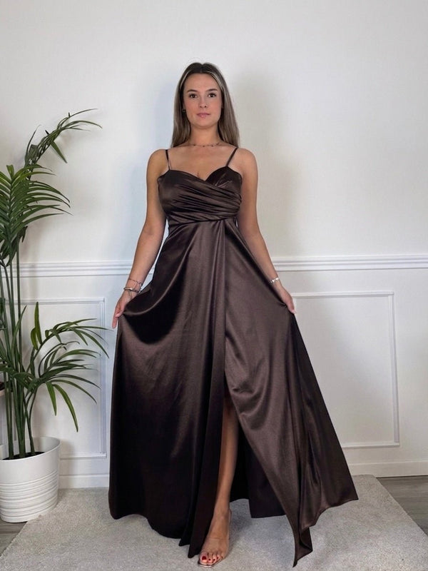 Vestito lungo in raso VELOUR - Follie by Alice