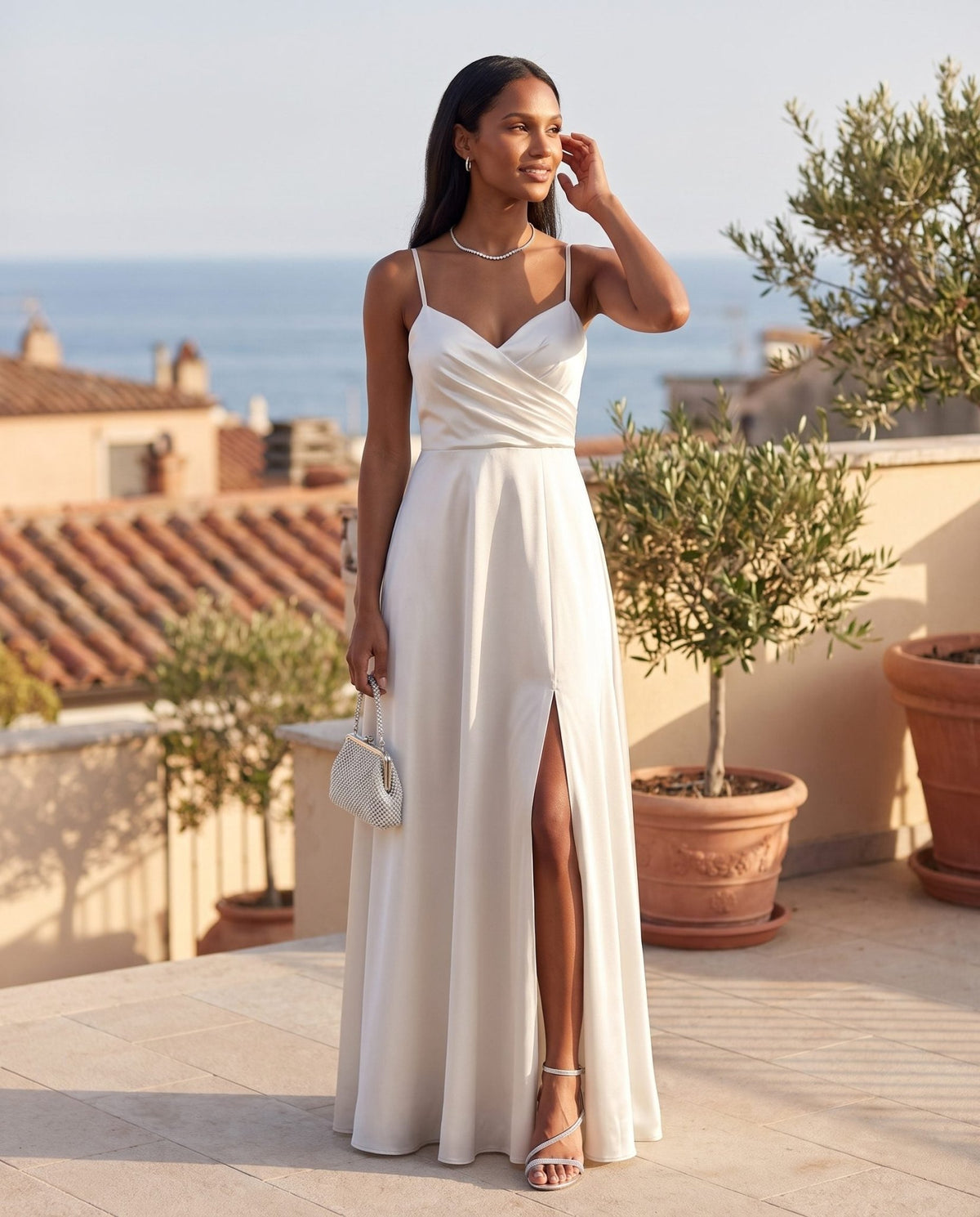 Vestito lungo in raso VELOUR - Follie by Alice