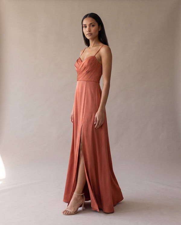 Vestito lungo in raso VELOUR - Follie by Alice