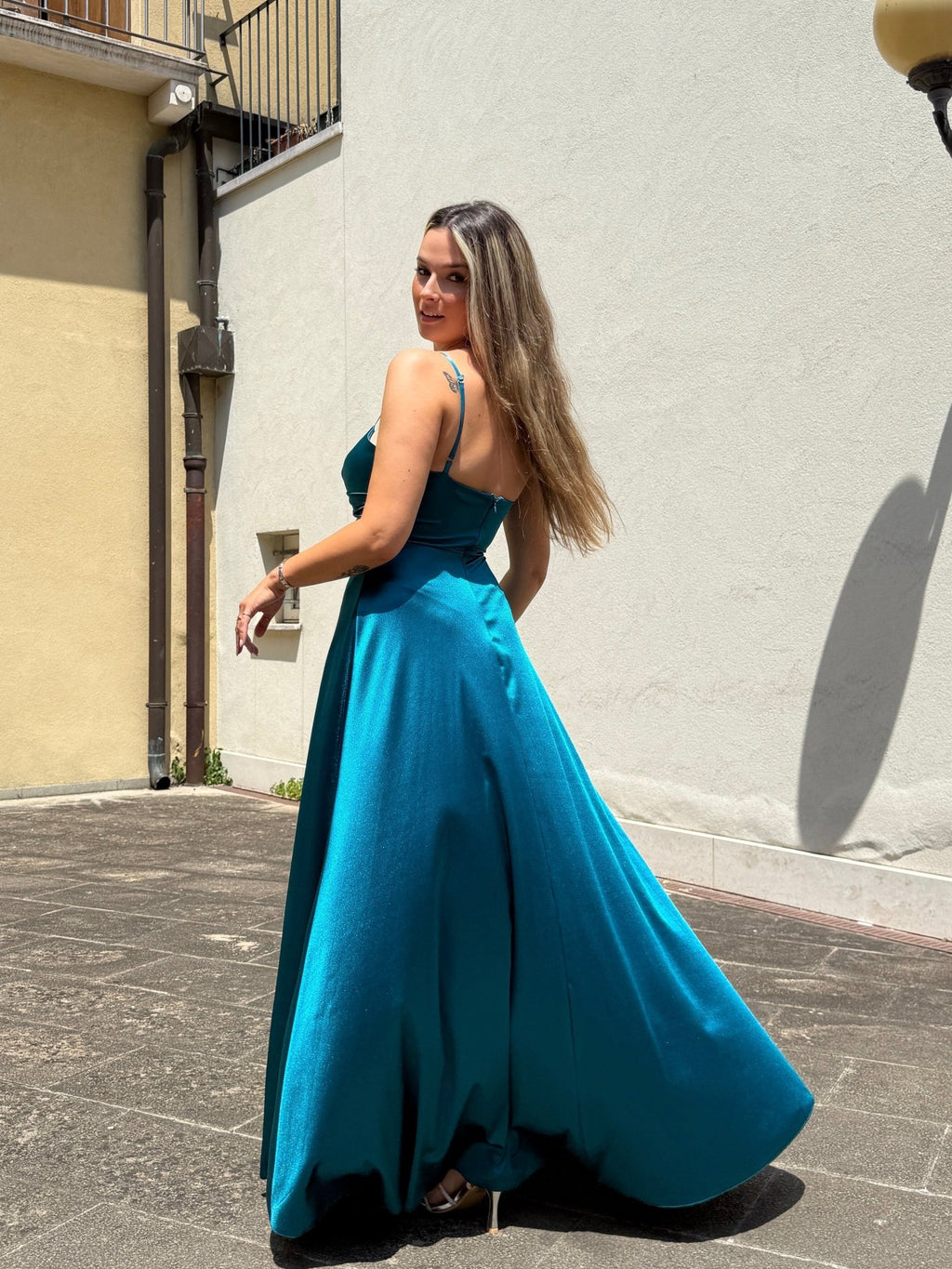 Vestito lungo in raso VELOUR - Follie by Alice