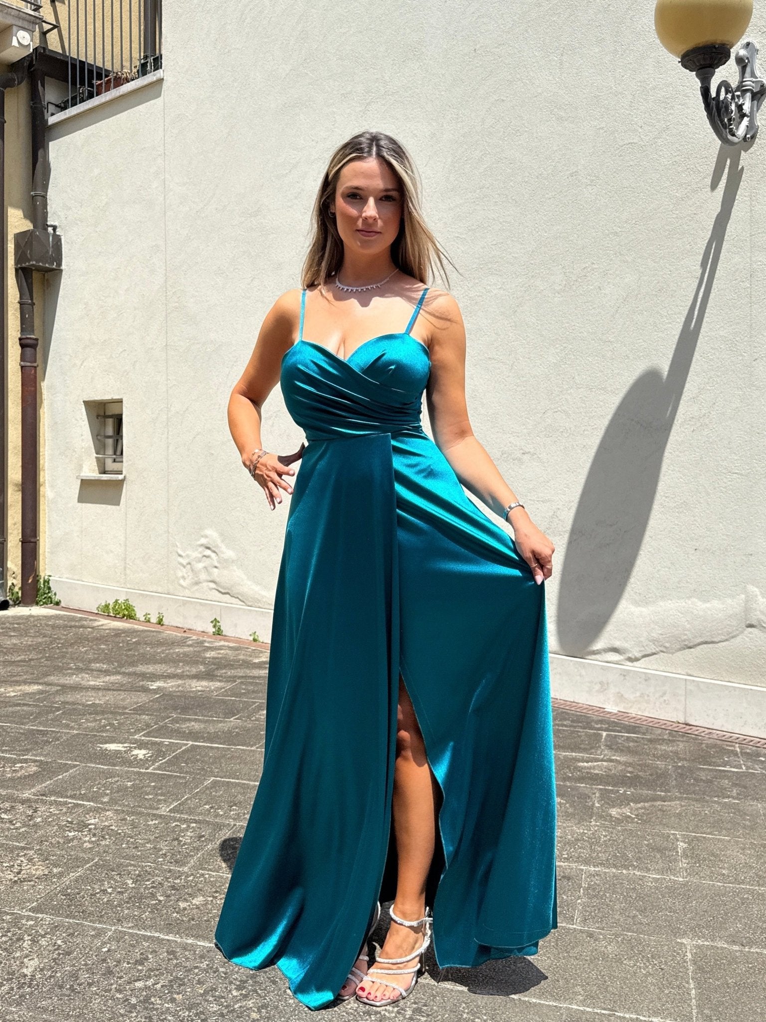 Vestito lungo in raso VELOUR - Follie by Alice