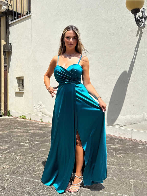 Vestito lungo in raso VELOUR - Follie by Alice
