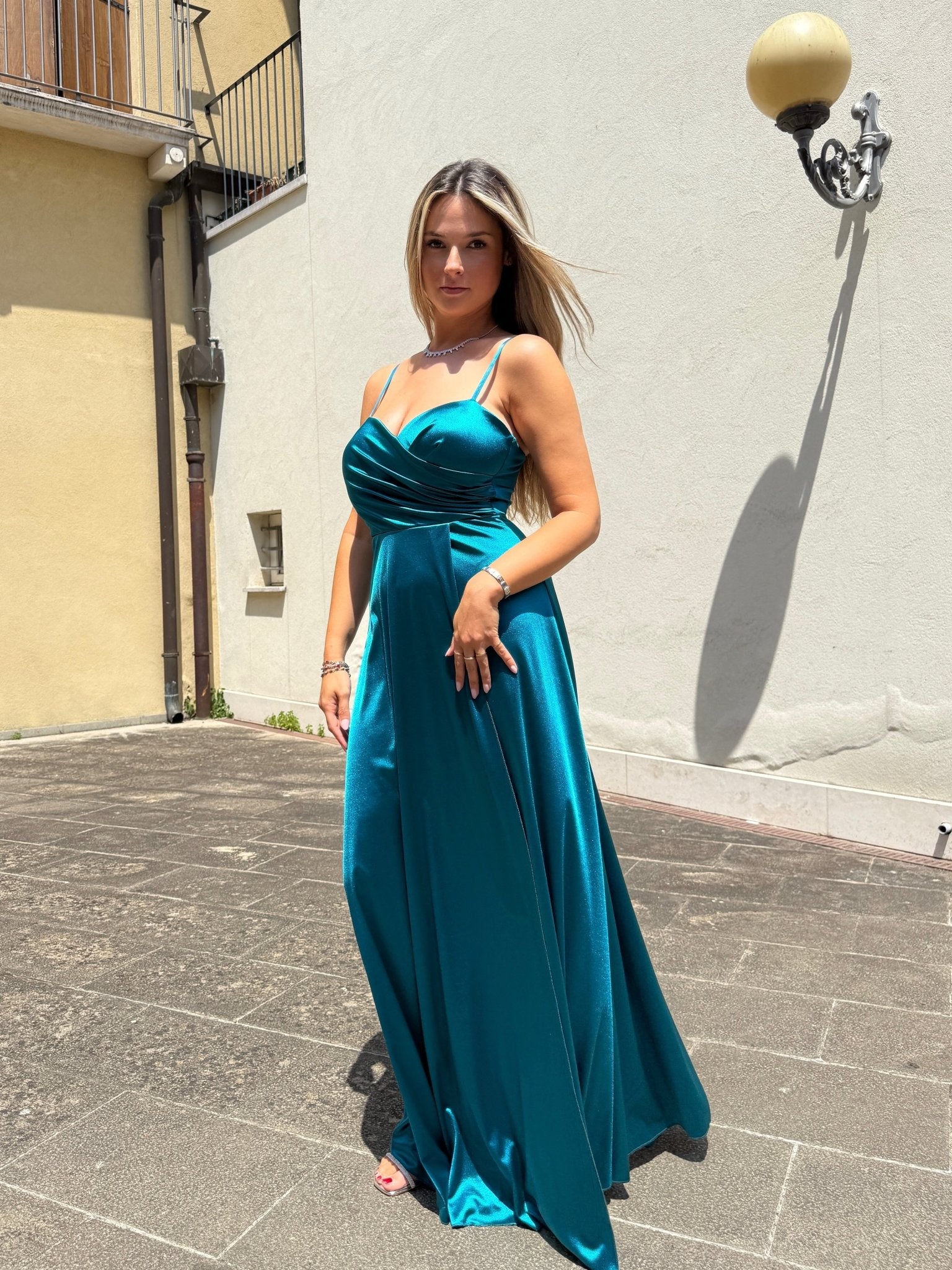 Vestito lungo in raso VELOUR - Follie by Alice