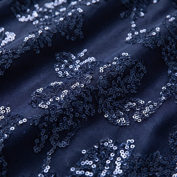 Vestito lungo in tulle con paillettes all-over ALLORO - Follie by Alice