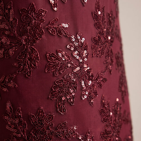 Vestito lungo in tulle con paillettes all-over ALLORO - Follie by Alice