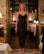 Vestito lungo in velluto con paillettes all-over NOTTURNA - Follie by Alice