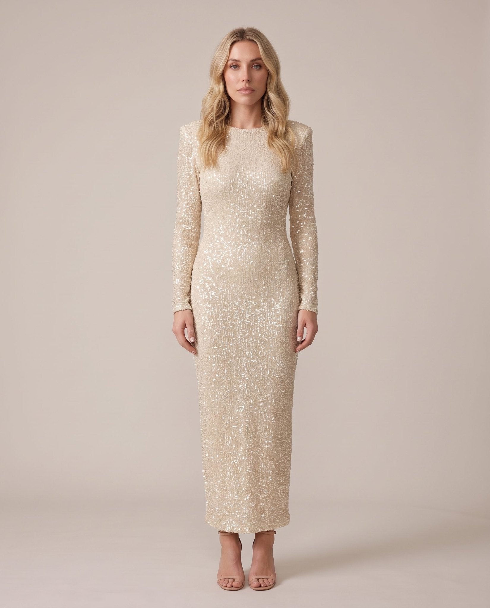Vestito lungo in velluto con paillettes e fiocco sulla schiena GALA - Follie by Alice Immagine secondaria del prodotto