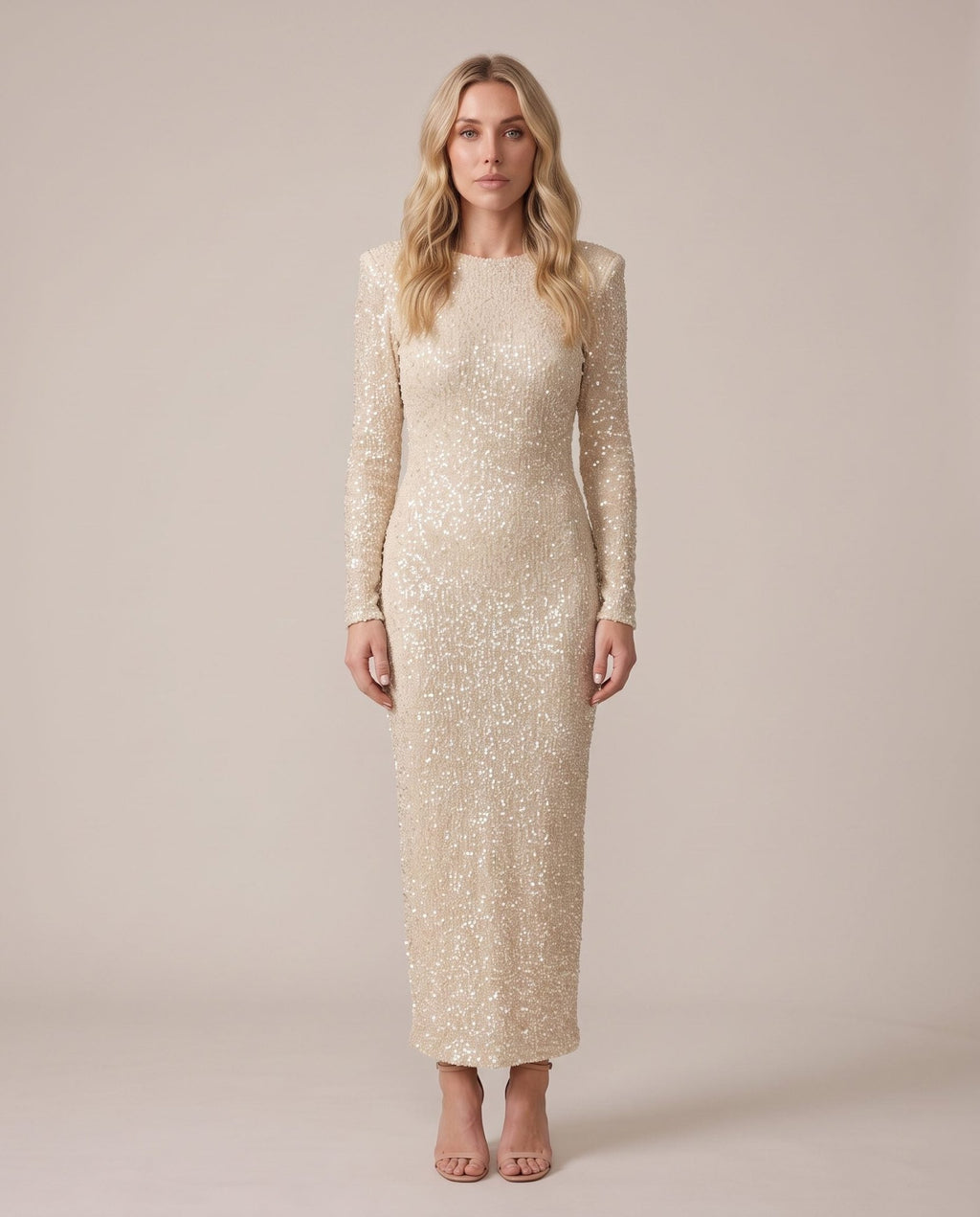 Vestito lungo in velluto con paillettes e fiocco sulla schiena GALA - Follie by Alice