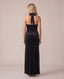 Vestito lungo in velluto glitterato con collo halter IRIDE - Follie by Alice