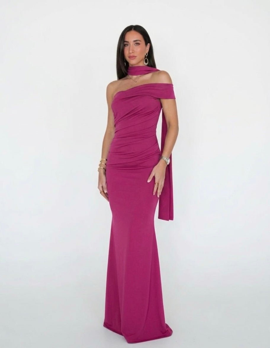 Vestito lungo monospalla ESTELLE - Follie by Alice