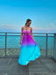 Vestito lungo plissettato cut - out con laccetti - Follie by Alice