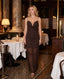 Vestito lungo velato a pois con scollo drappeggiato NINON - Follie by Alice